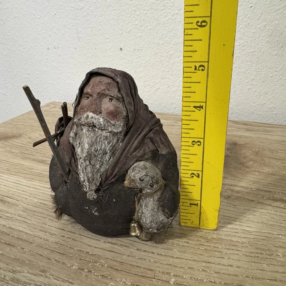 1995 Enesco Arlene Wobler Folk Art‎ Woblers Woods Santa Figure Primitive Rustic